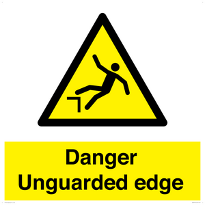 Danger Unguarded edge